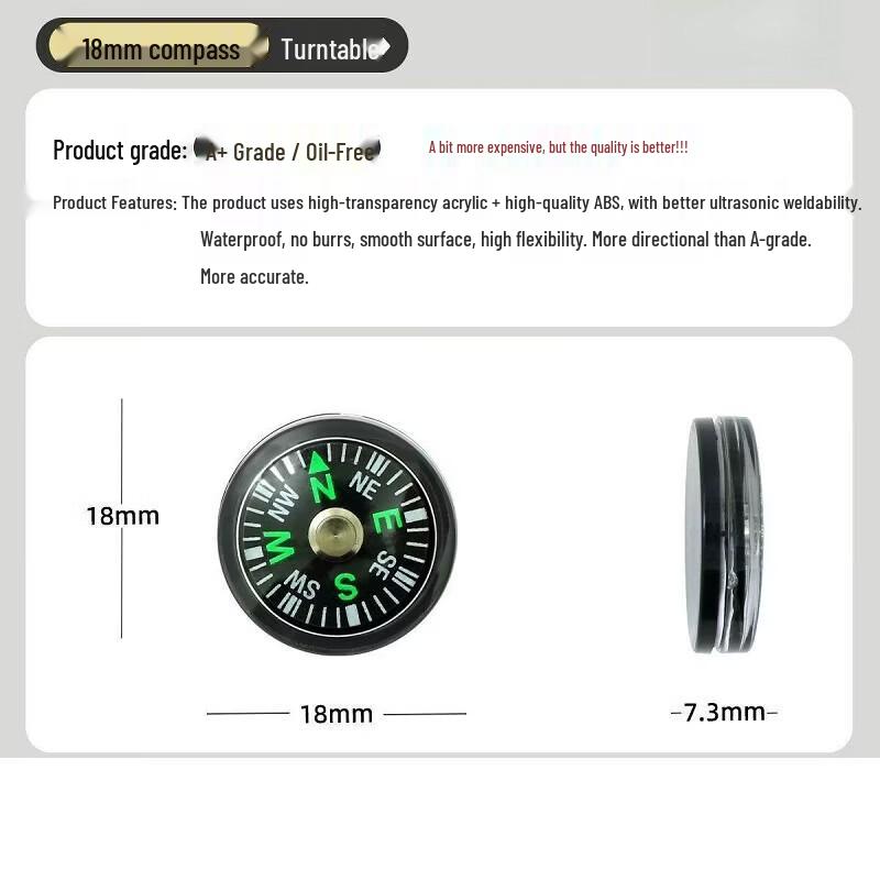Qianyue Outdoor Plastic Compass (10-Pack)