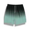 Gradient print men's casual fashion sports shorts loose and comfortable gym men's swimwear beach shorts
