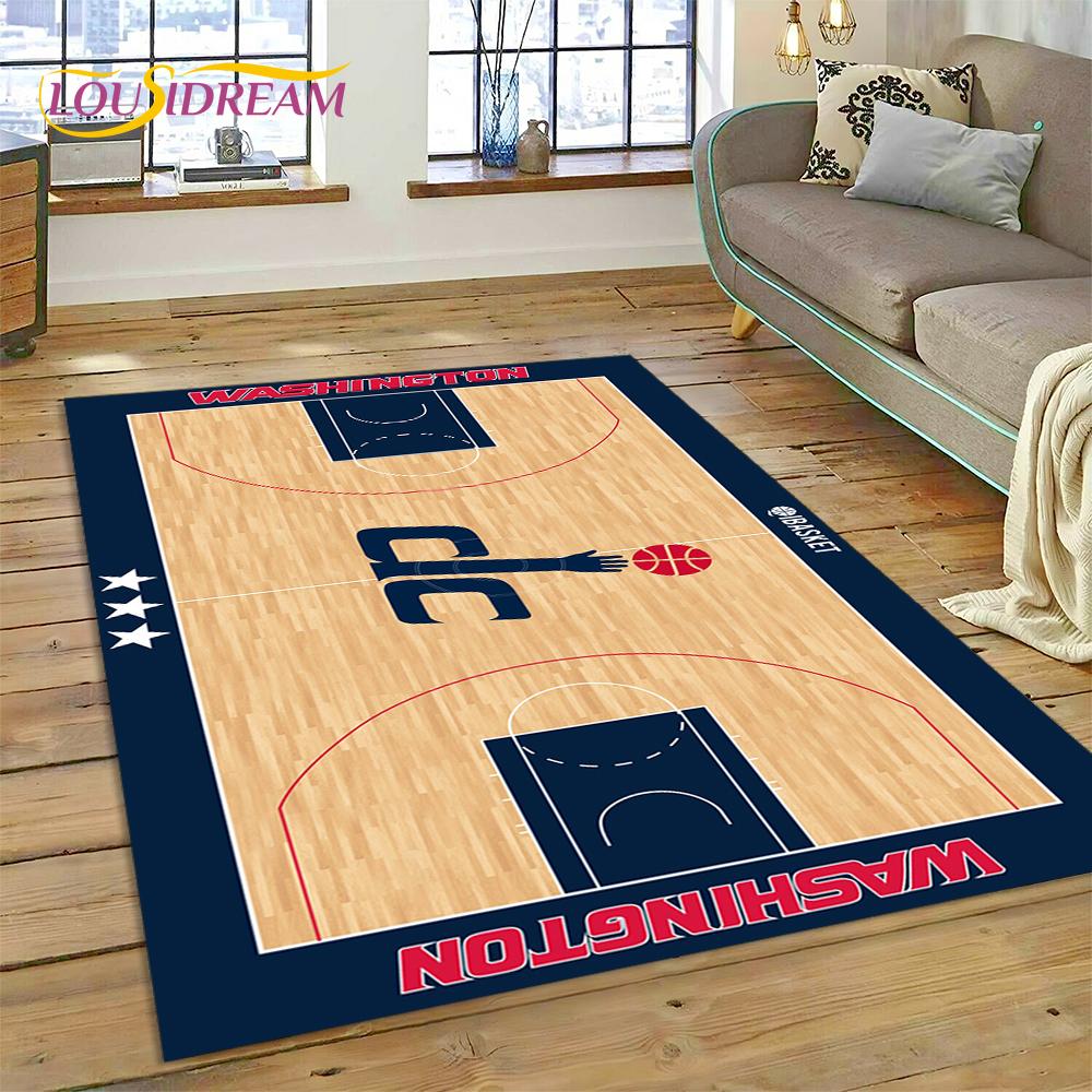3D America Basketball Court Team Customized Rug Carpet for Living Room Bedroom Decor,Non-slip Decoration for Sofa Doormat Gift