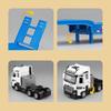 Simuation Engineering Truck Trailer Model Car Helicopter Set Boy Diecast Vehicle Car Toy For Boys Girls Kids