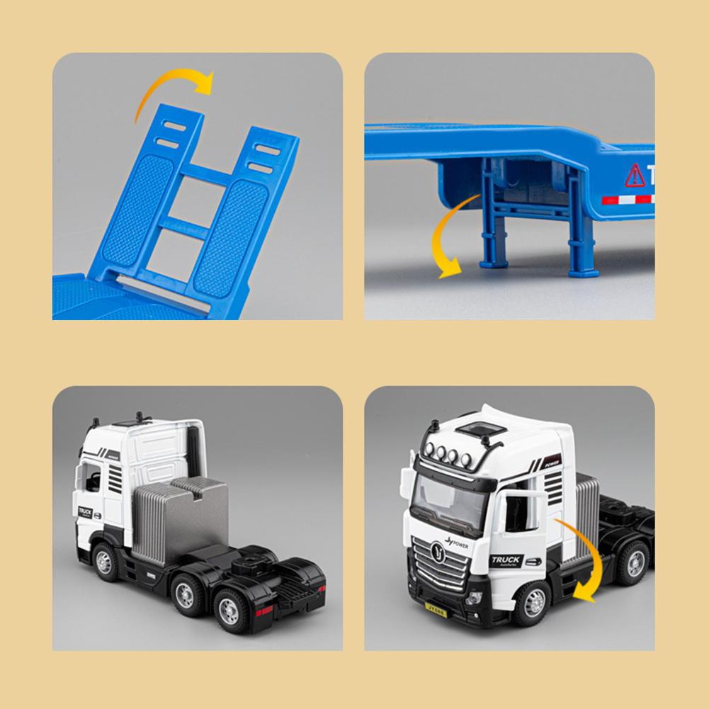 Simulație Inginerie Camion Remorcă Model Mașină Set Elicopter Băiat Vehicul Diecast Mașină Jucărie Pentru Băieți Fete Copii