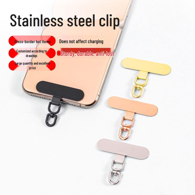 High-End Ultra-Thin Stainless Steel Phone Case Connector and Lanyard Clip