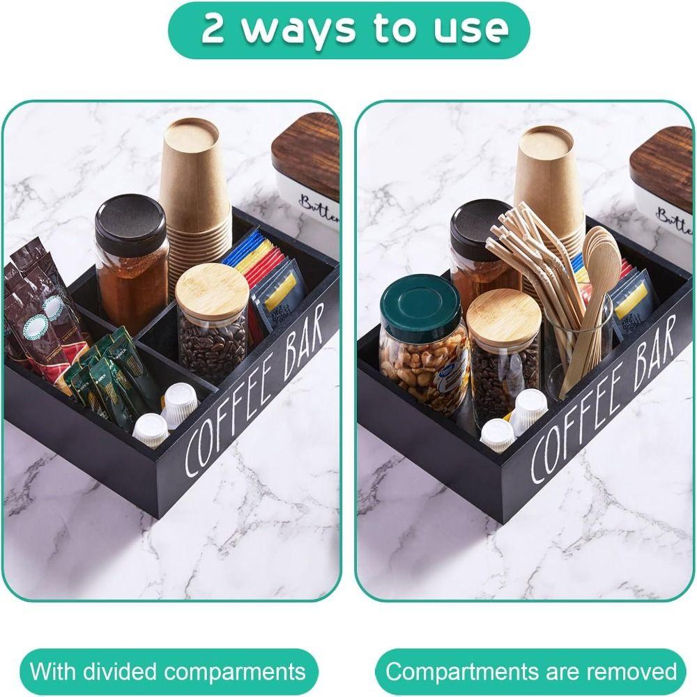 Retro Style Tea&Coffee Storage Box Creative Condiment Storage Rack  Living Room
