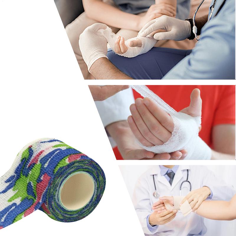 1PC Self-Adhering Bandage Non Woven Elastic Self Adhesive Bandage Cohesive Bandage for Sports Fixing Finger Wrist Leg