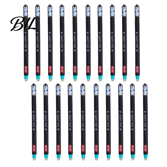 Soft Rubber Grip Pen 20Pcs Cartoon Animal Erasable Gel Pens for Kids 0.7mm Cute Cap Design Smooth Writing Stationery Easy Erase Fun School Supplies