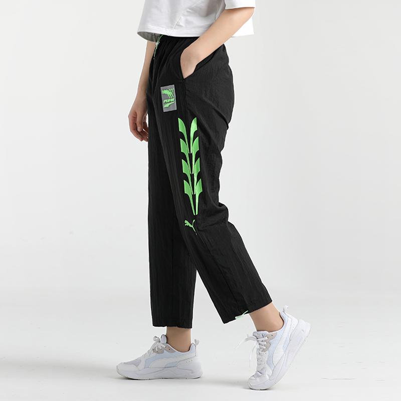 Puma Evide Track Pant Woven Windproof Sports Casual Long Pants Women Pants Black 599193-01