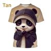 Summer Cute Panda 3D Printed Casual Short Sleeve T-Shirts Women’s