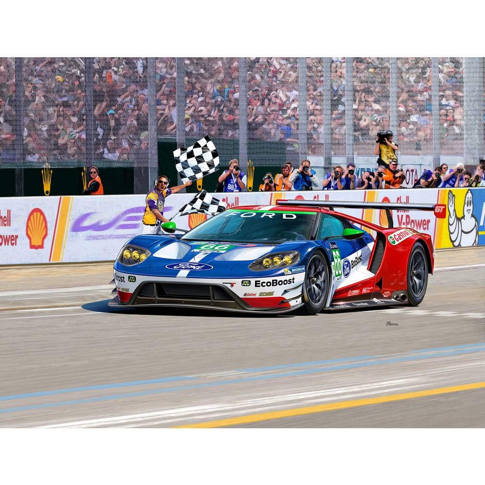 German Revell 1/24 Scale Ford GT Le Mans Plastic Model Kit 07041 Gray RV07041