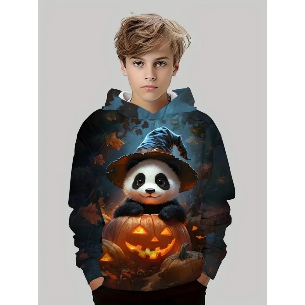 Children's Hoodie Halloween Animals Cartoon 3d Print Boy Sweatshirt Fashion Comfortable Girl Clothes Holiday Children's Clothing