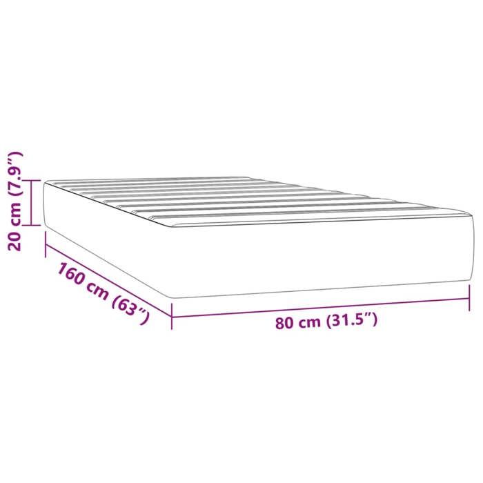 VidaXL Matelas à ressorts ensachés pour enfants rose 80x160 cm velours,meuble de chambre à coucher,matelas à ressorts,4016551
