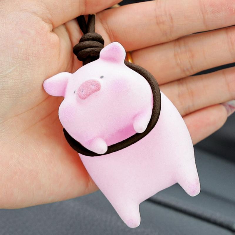 Ornamenti Appesi Maialino Sul Retrovisore dell'Auto Ciondolo per Auto Regali Divertenti