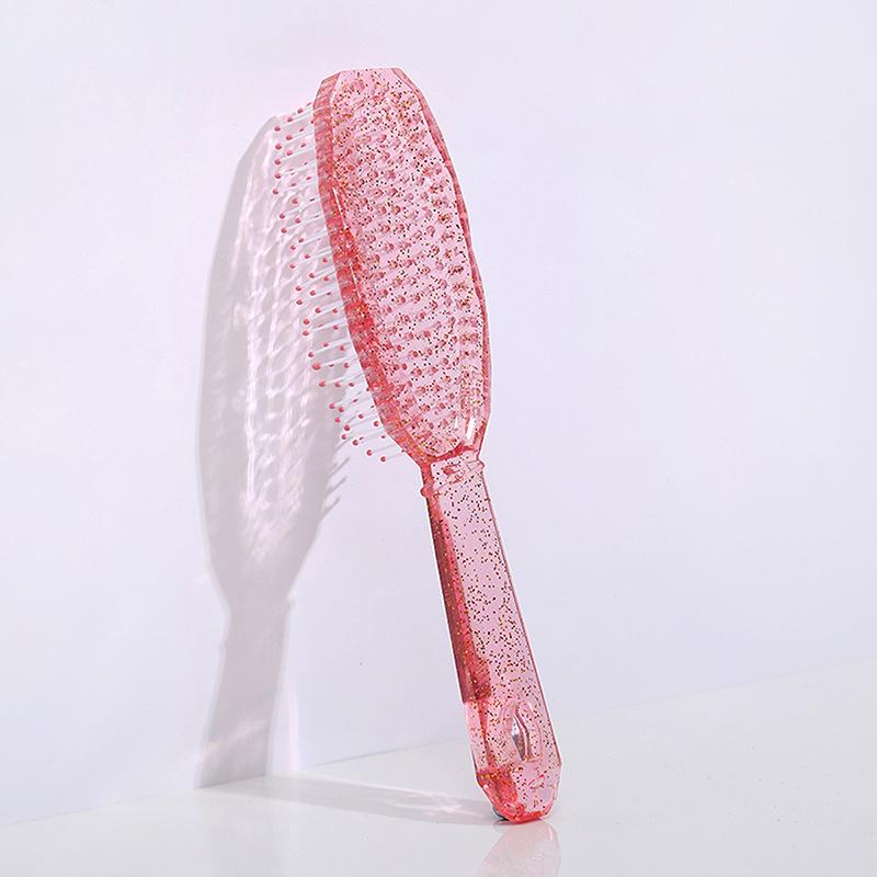 Transparent Shiny Combs Girls Hair Scalp Massage Comb Hair Brush Wide Tooth Comb Women Salon Hairdressing Styling Tools Gift