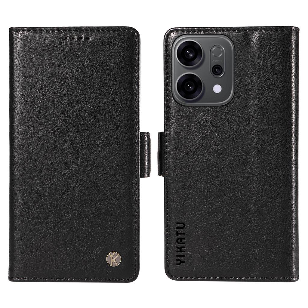 For Oppo Reno14 5G (China)/Oppo Reno14 F 5G/Oppo Reno14 5G (Global) Case YIKATU YK-007 Litchi Texture PU Leather Wallet Phone Cover