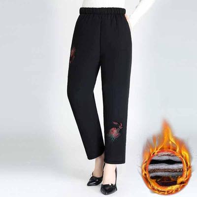 Women's Autumn Winter Plus Size 5XL Keep Warm and Thicken Padded Thickened Pants Warm Comfortable Loose Trousers