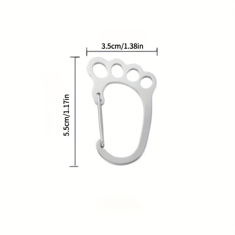 Keychain in The Shape of a Small Footprint, Multi-Ring Personalized Anti-Loss Accessory for Car Keys