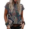 T-shirt estiva stile etnico occidentale stampa 3D T-shirt donna streetwear Harajuku T-shirt oversize Top Donna Abbigliamento ragazza