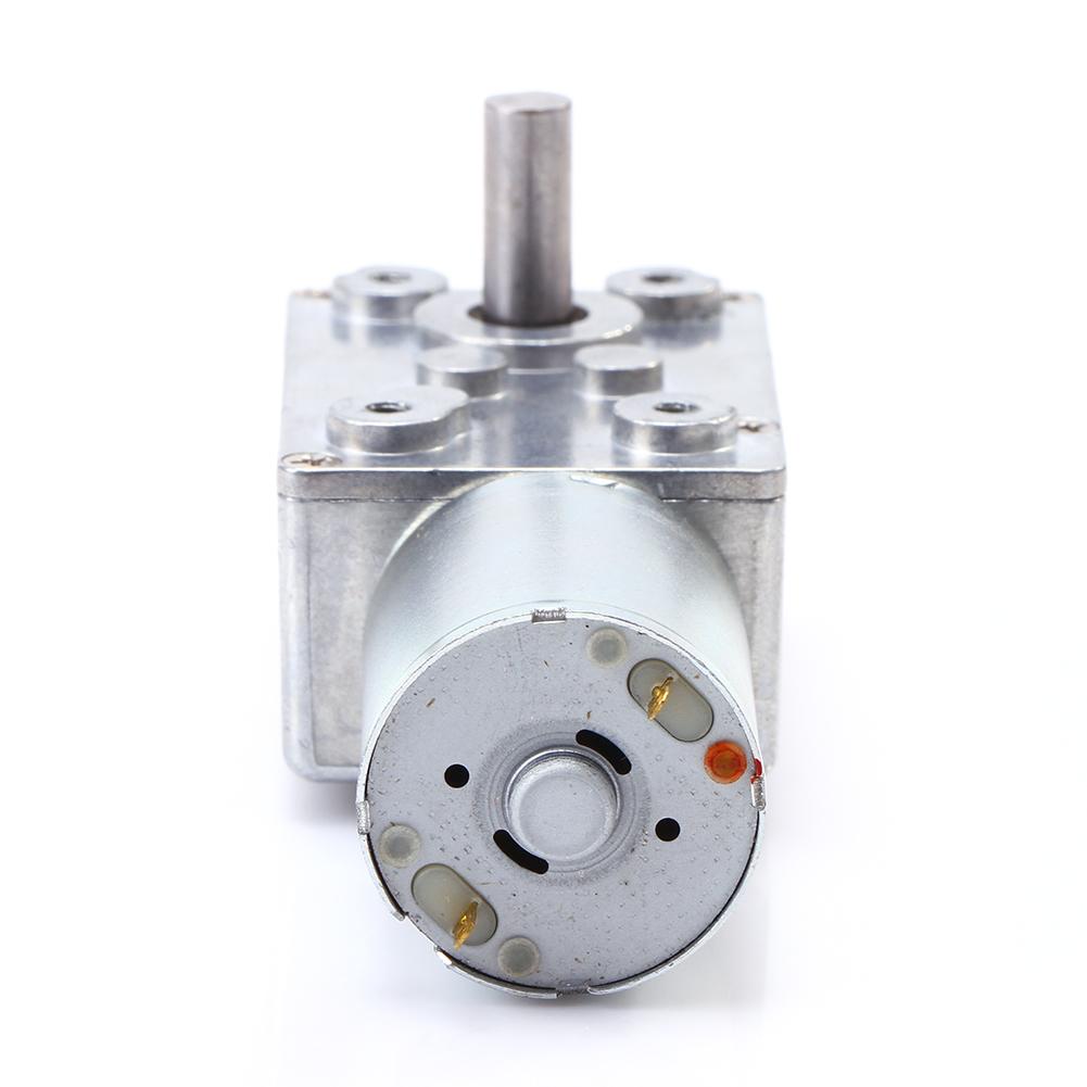DC 12V Electric  Reducer Mini 2-100RPM Metal Worm Gear Box Motors Stainless Steel Self Locking Square for Micro Winch