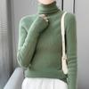 Women's High Neck Cashmere Turtleneck Pullover - 100% Wool Slim Fit Long Sleeve Sweater, Autumn/Winter Base Layer.