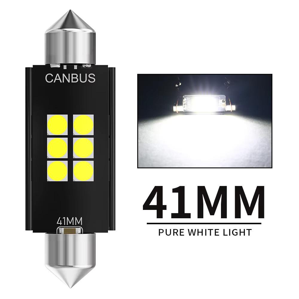 

2/10 шт. 31/36/39/41 мм C5W Фестонная светодиодная лампа Canbus 30306SMD 6500K 600 лм Белый свет для салона автомобиля, купольные светильники, лампы для карт, багажника, подсветки номерного знака 2 PCS