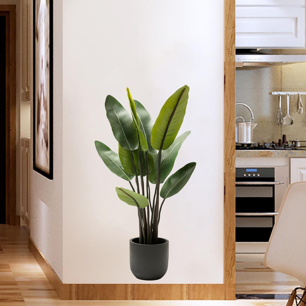 Realistic Green Plant Wall Sticker for Living Room Bedroom Wall Decoration Self-Adhesive