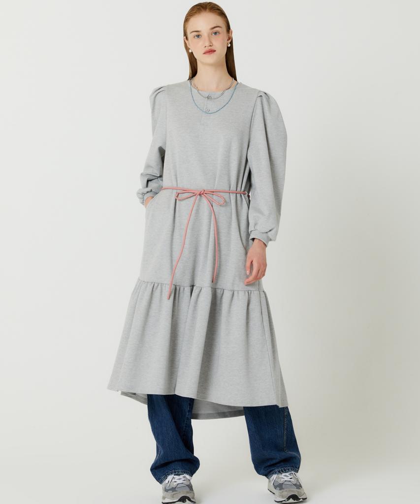 The Studio K Recycled Fabric Puff Dress (Gray)