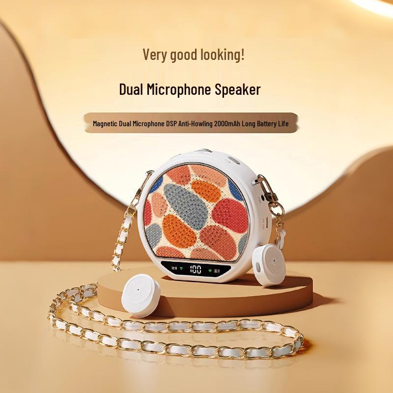 M28 Magnetic Wireless Lavalier Microphone & Bluetooth Speaker for Lectures and Tours