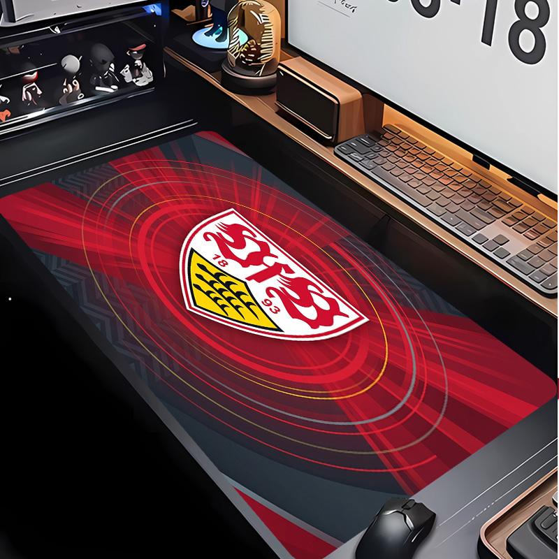 VfB Stuttgart Fußballmuster Mauspads Nicht?Rutschfestes Gummi-Basis Gaming-Mauspad Für Schreibtisch Büro Zuhause