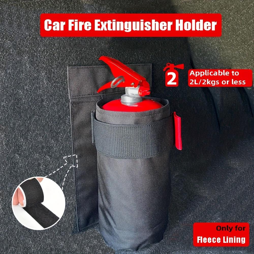 1Pc Wear-Resistant Storage Bag Trunk Mount Large Capacity Holder Seat Back Mount Car Extinguisher Bag Emergency Preparedness