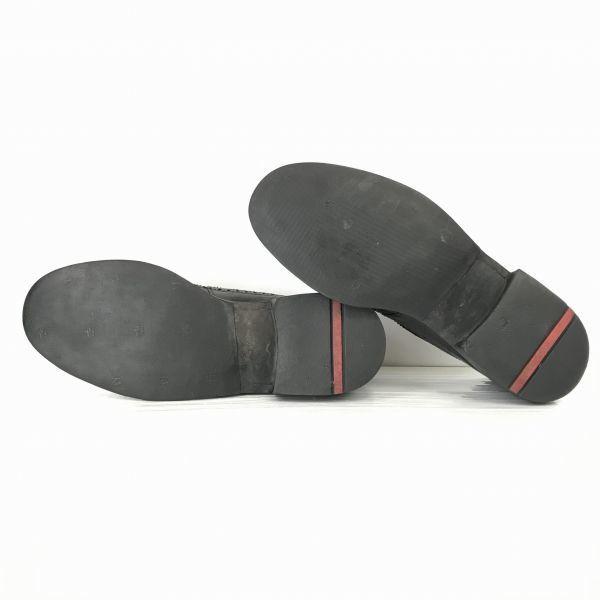 Lloyd Heavy Leather Wingtip 25.5 Black Dress Shoes Made in Germany(USED)