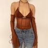 Harajuku Summer Off Shoulder Hollow Out Mesh Tshirts for Women Top Female T-shirt Women's T-shirt Sexy Long Sleeve Tops T Shirt