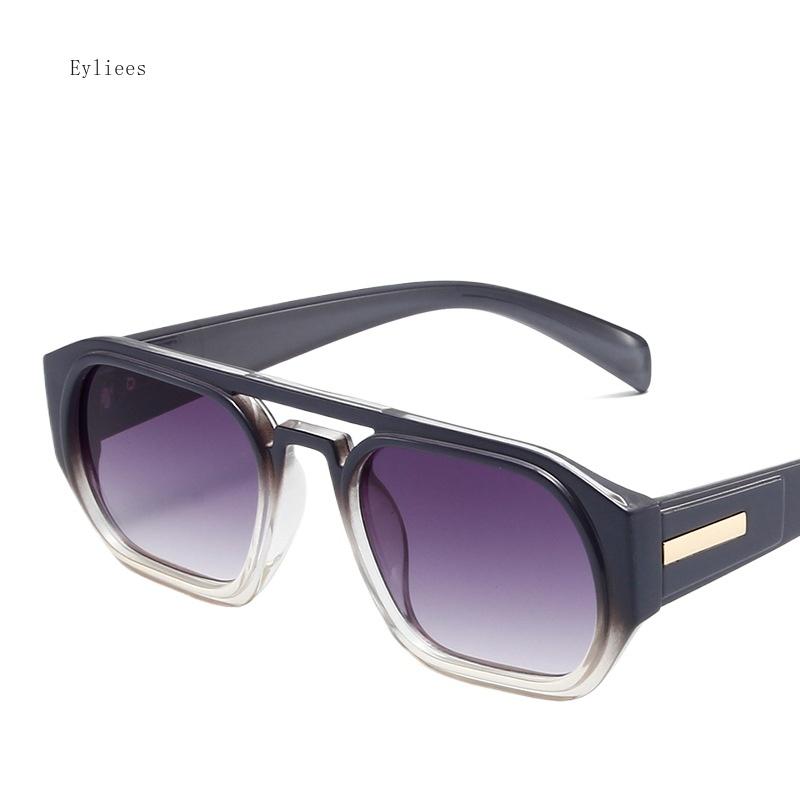 New Retro Square Double Bridge Sunglasses For Women Men Fashion Colorful Frame Sun Glasses Shases UV400 Eyeglasses Wholesa