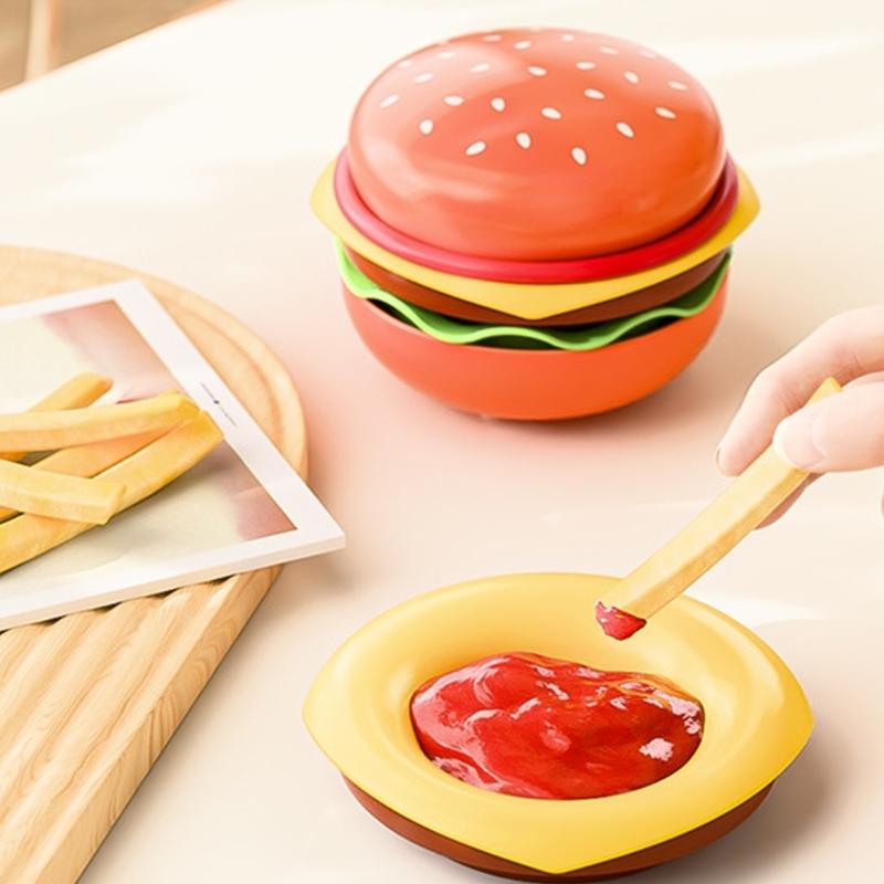 5Pcs/Lot Creative Hamburger Serving Dishes Heat Resistant Ceramic Easy Cleaning China Mainland