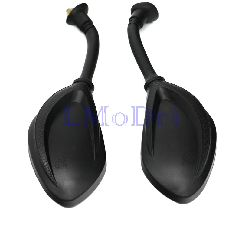 LMoDri Motorcycle Mirror Scooter Electric Bicycle Back Side Mirror Motorbike Rear View Mirrors 8mm Clockwise