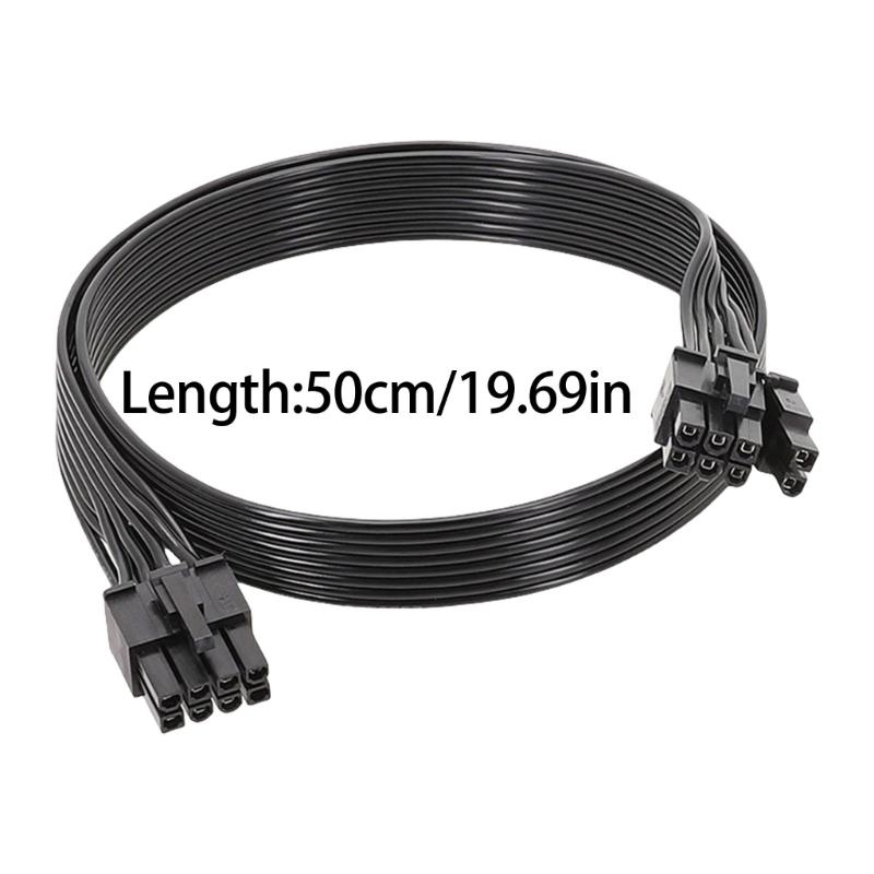 High Performances 8Pin To 6+2 Pin PCIE GPU Power Cable 50cm Length for Modulars PSUs Connection