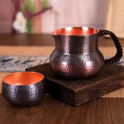 Handgefertigter reiner Kupfer-Kaffeebecher Kreativität Retro-Geflochtener Griff Moskau Water Mule Frühstückstasse Moskau Trinkgeschirr Tafelgeschirr