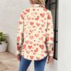 Damen Hemd Bluse Weihnachtsdruck Knopf Langarm Casual Basic Hemdkragen Normales Oberteil