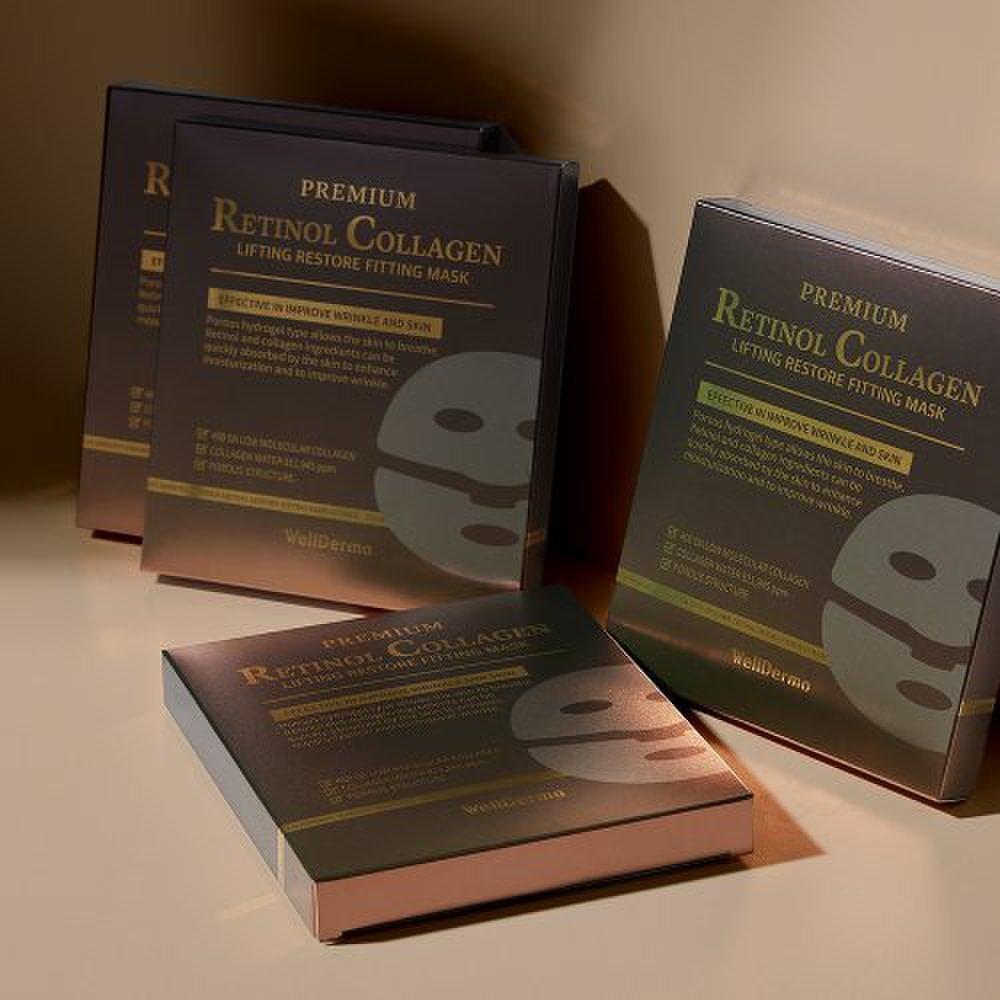 WellDerma Retinol Collagen Restore Hydrogel Fitting Mask Pack 4 sheets