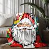 1pc Pop Style Christmas Santa Claus 230g Flannel Blanket, Soft Comfortable Throw Blanket For Sofa Lounge And Daily Nap