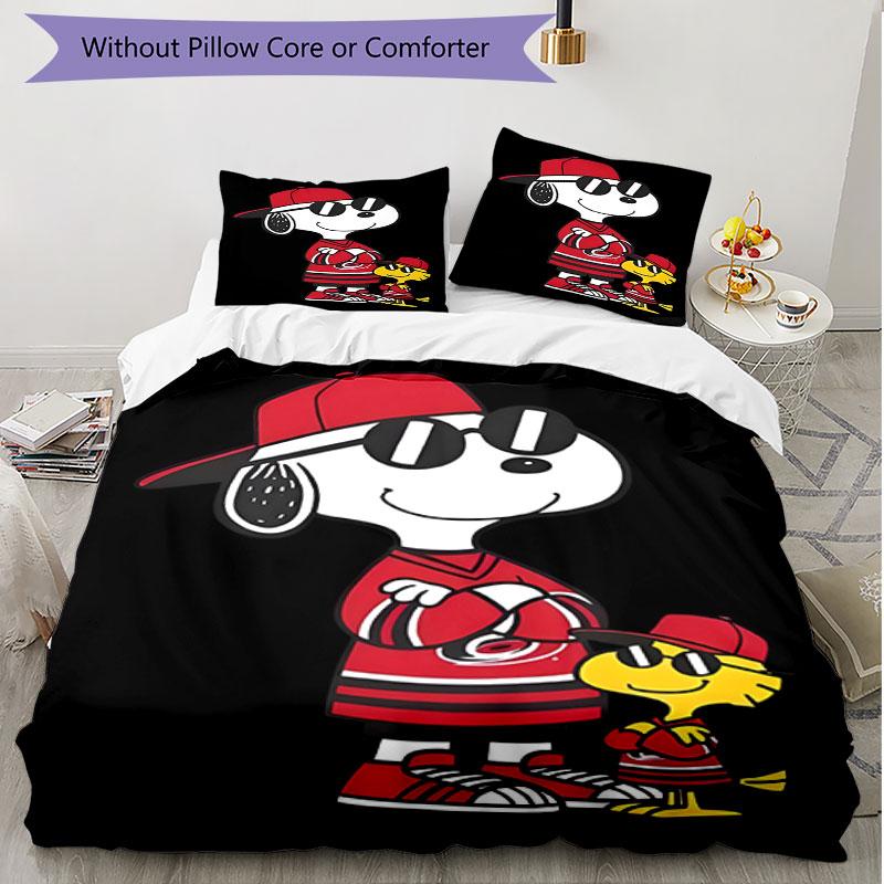3pcs Duvet Cover Set (1*Duvet Cover + 2*Pillowcase, Without Core), Snoopy Print Soft All‑Season Bedding Set, Home Bedroom Decor Gift