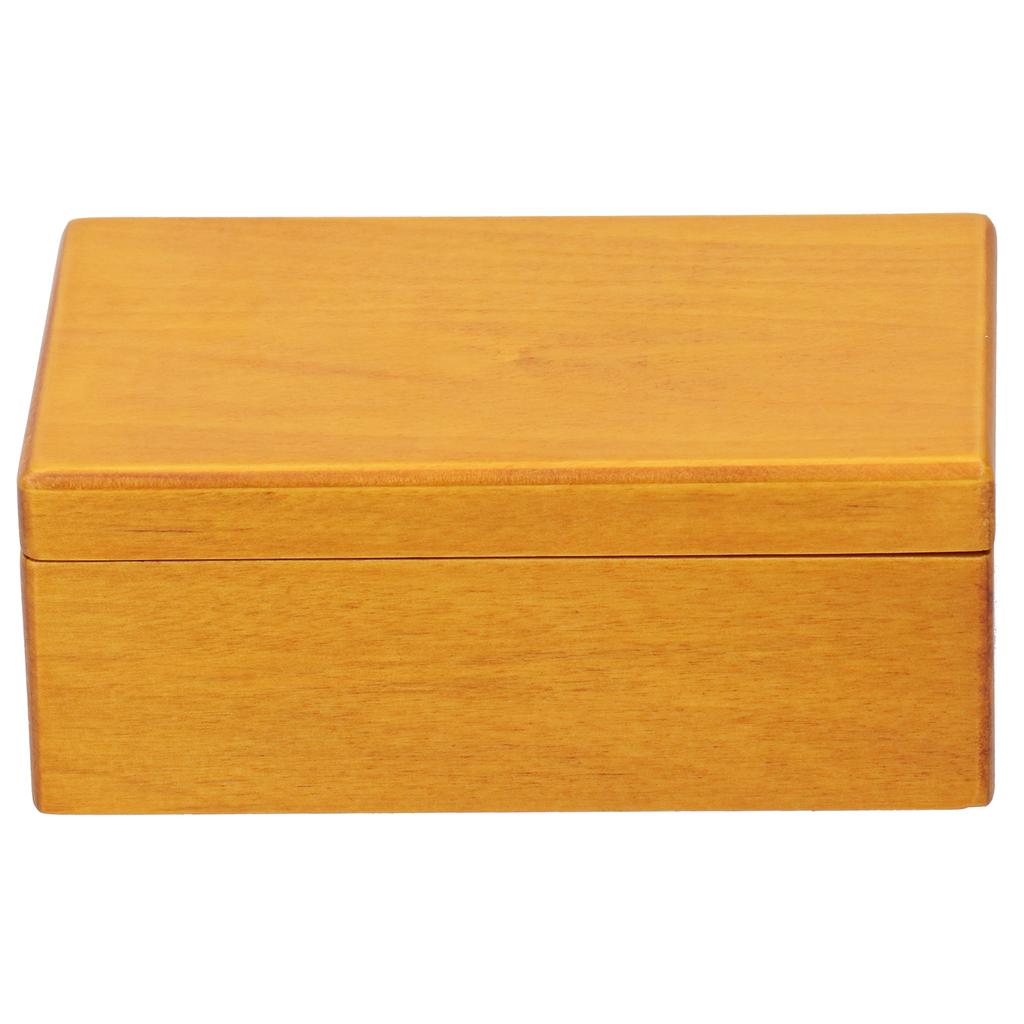 Wooden Decoration Musical Jewelry Storage Case with Mirror Desktop Music Box GiftOriginal Wood Color Track: for Love