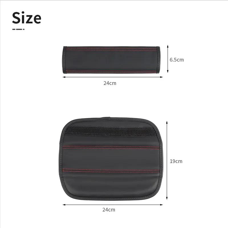 2PCS Leather Car Safety Belt Pads Shoulder Protecor Cover for Cadillac Escalade Deville CTS DTS STS XTS ATS BLS SLS CT5 CT6 XT5 zs6