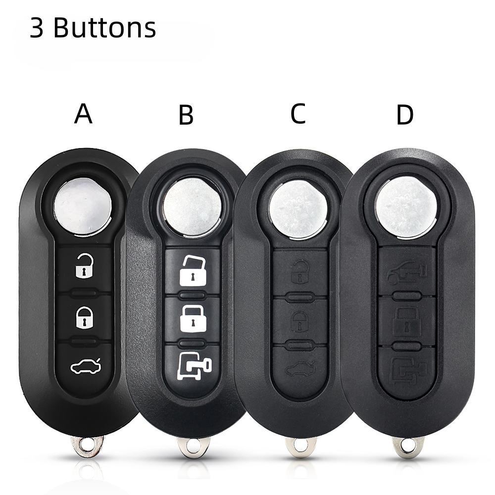 2/3 butoane Rabatabil Rabatabil pentru telecomandă Carcasă Husă Shell Cover Fobs pentru FIAT 500 Panda Punto Bravo Alarma Auto fără cheie SIP22 Lamă