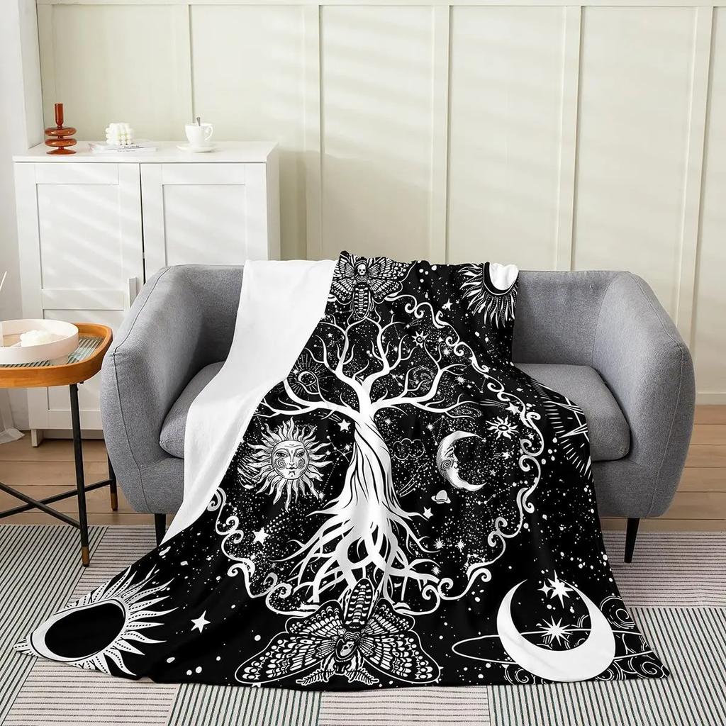 Colorful Tree Of Life Blanket Flannel Blanket Sofa Office Blanket Source