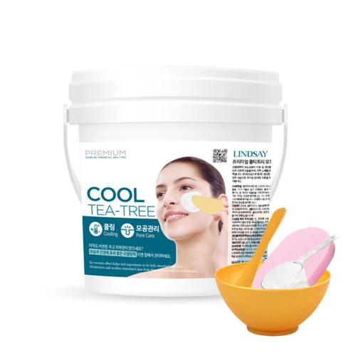 Lindsay Tea Tree Modeling Mask 820g + Pack Tools + Cleansing Sponge Home Esthetic 5-piece Set NONE