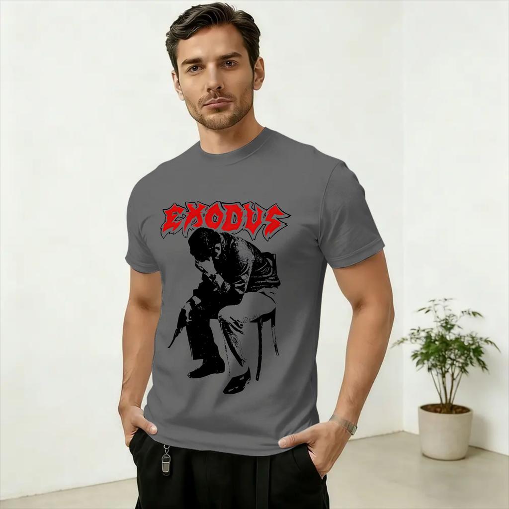 Rock Band Exodus Fan Art T Shirt Unisex Pure Cotton Vintage TShirts Crew Neck Tee Shirt Short Sleeve Clothes Gift Idea