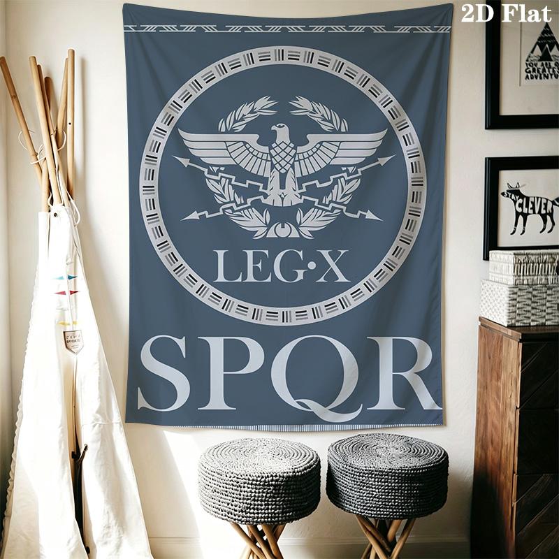 SPQR Pattern Home Decor Tapestry, Wall Hanging, Decorative RV Wall Cloth.MGT0918082