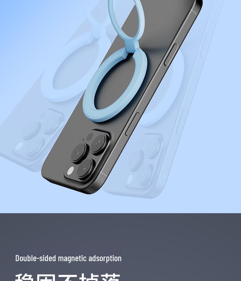 Magnetic Double-Sided Rotating Phone Stand & Finger Ring Holder