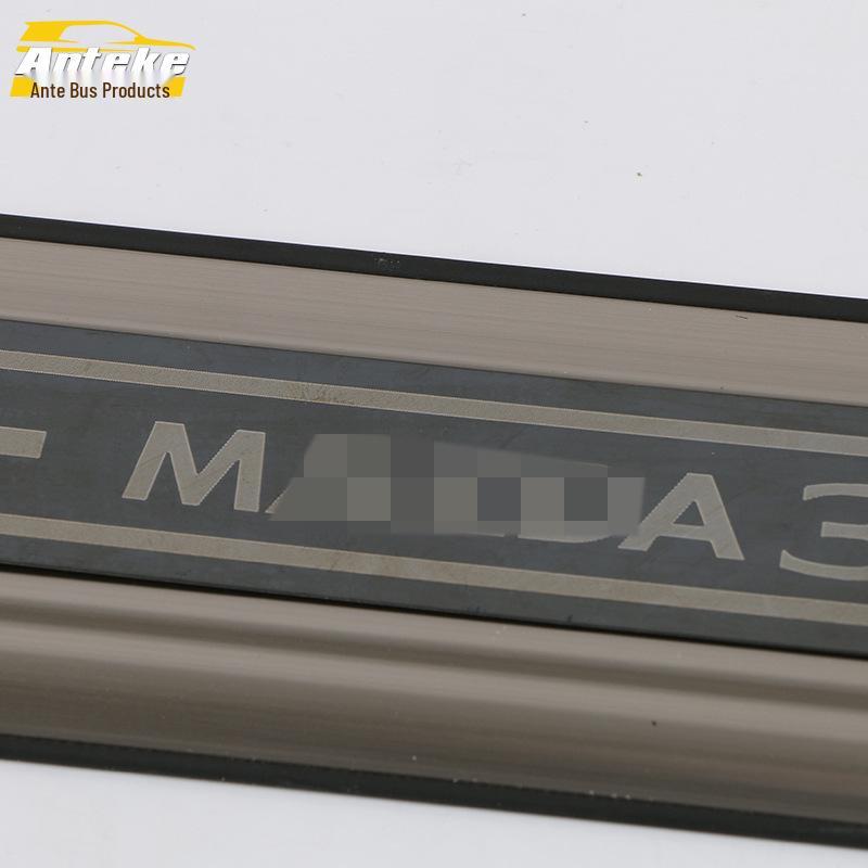 Compatible Door Sill Trim & Bumper Trunk Sill Plate Stickers for 2020 Mazda 3