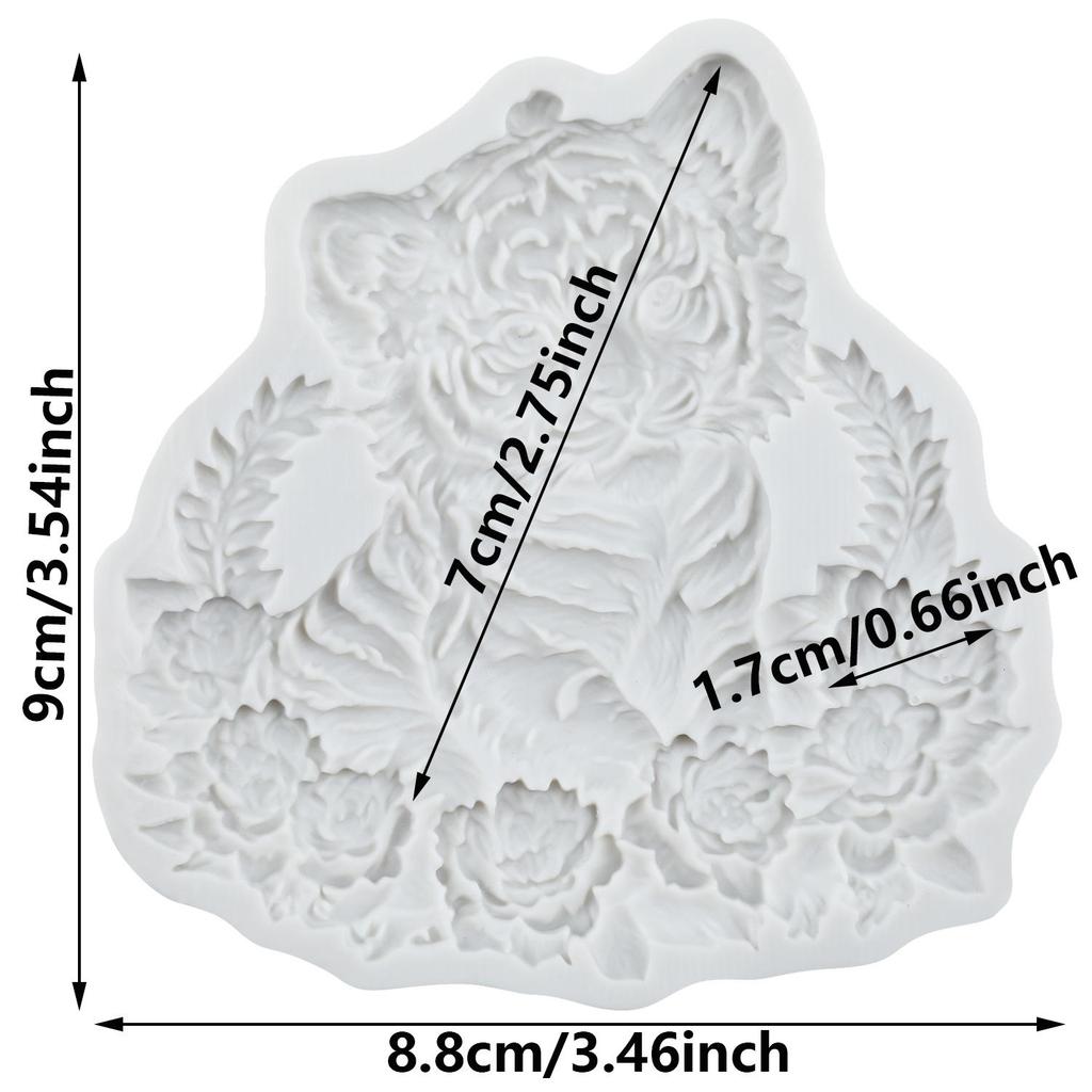 Tiger Silicone Mold Tiger Fondant Molds Cake Decorating Tools Cupcake Topper Candy Resin Clay Chocolate Gumpaste Mold