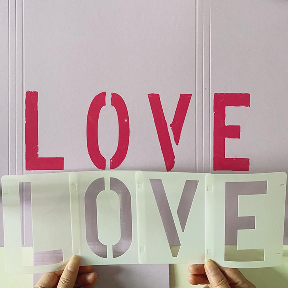 Letter Template Set Lightweight Process Formwork Reusable Letter Number Stencils for Diy Art Crafts Wood Signage Cake